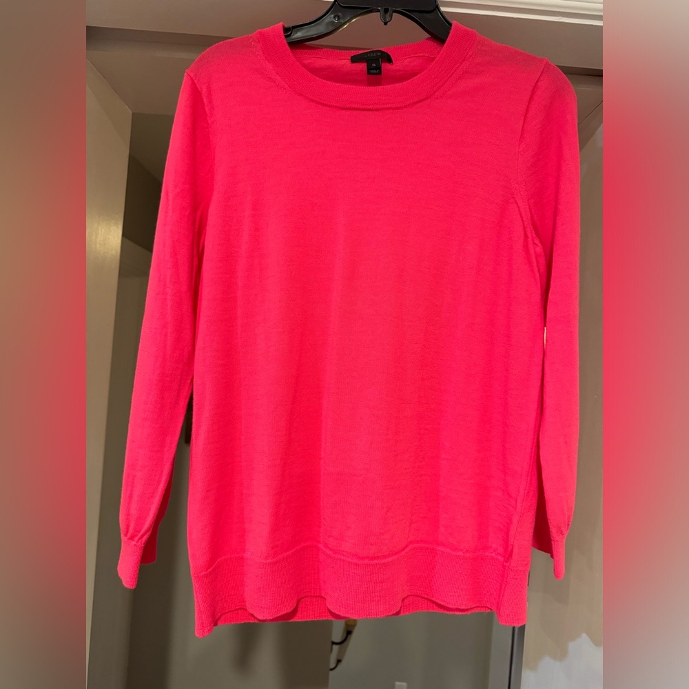 J. Crew Pink Crew Neck Sweater